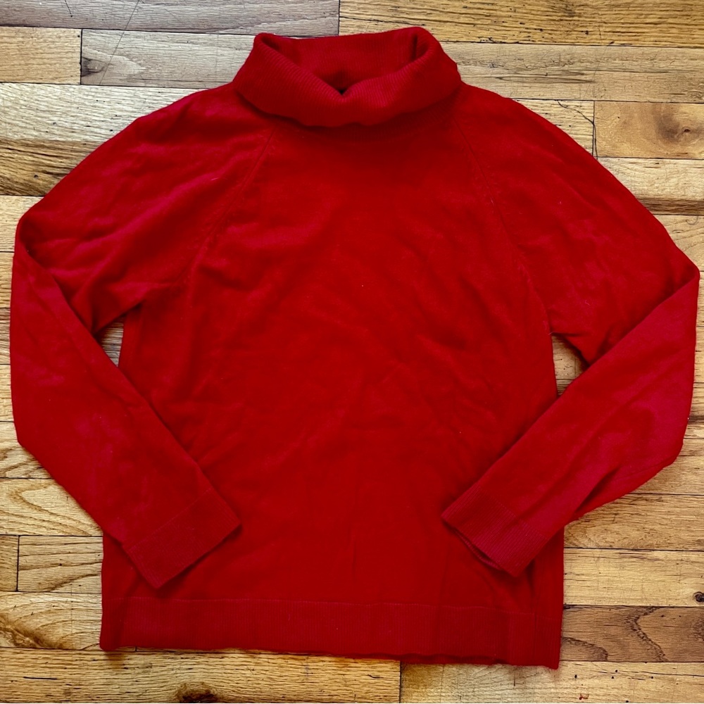 BENETTON PREMIUM CASHMERE TURTLENECK RED